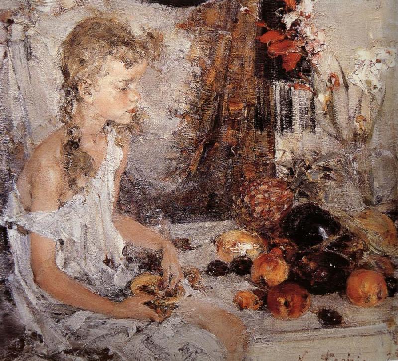 Nikolay Fechin The girl with the melon China oil painting art